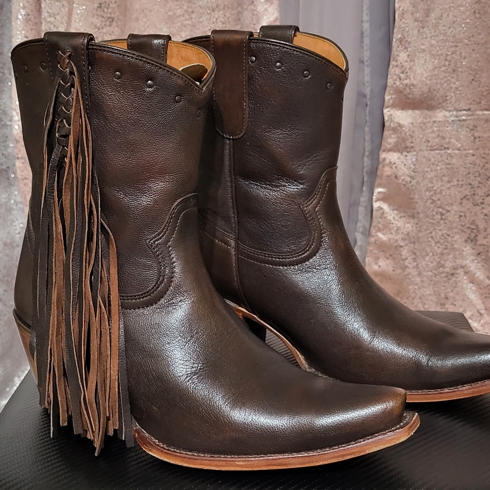 Women's Idyllwind Brown Fringe Cowgirl Western Boots Size 9.5